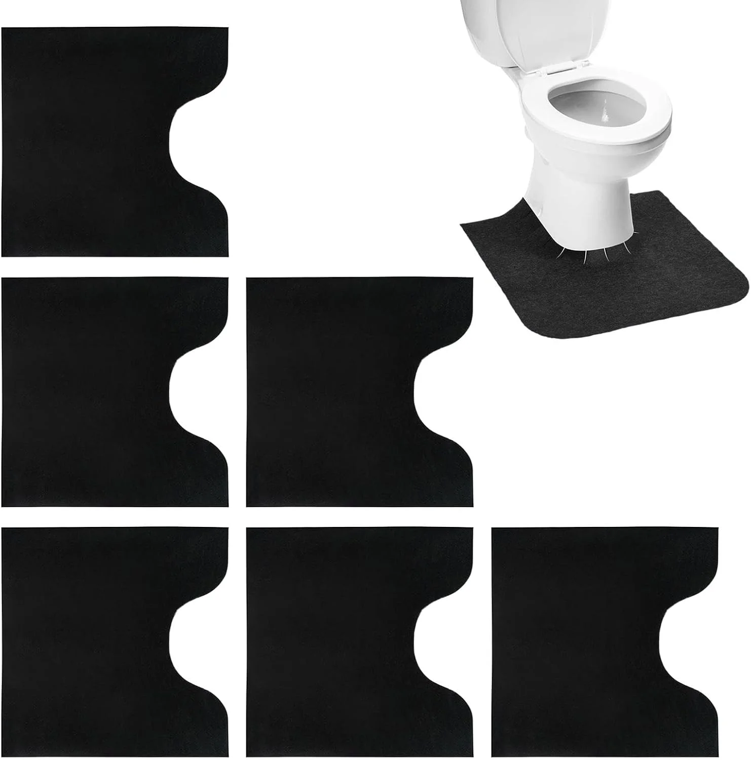 پد آموزش توالت | پد ضد لغزش و جاذب آموزش توالت، پدهای محافظ U شکل گرد، پد نرم خوشبو کننده و قابل استفاده مجدد برای توالت