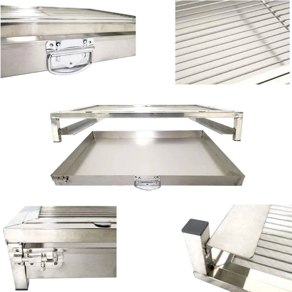 توالت سگ خانگی جعبه بستر آموزش ادرار فولاد ضد زنگ سینی کشویی توالت سگ مناسب برای سگ های کوچک و متوسط ایده آل برای ایوان بالکن پاسیو