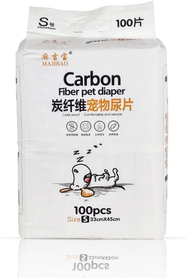 پد آموزشی حیوانات خانگی 100 عددی برای سگ های کوچک، پد ادرار سگ یکبار مصرف ذغالی با 5 لایه، طراحی ضد نشت، مقاوم در برابر پارگی و کنترل بو، ایده آل برای استفاده در محیط داخلی 45 سانتی متر (مشکی)