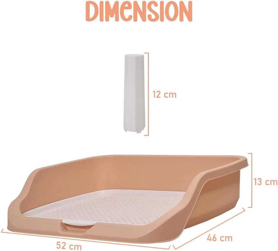 آموزش توالت سگ با طراحی لبه برجسته، میله ادرار، و شبکه جداشدنی، سینی پلاستیکی بادوام برای سگ های کوچک تا متوسط، ایده آل برای داخل و خارج از منزل، طراحی ضد نشت 53 سانتی متر (صورتی) آموزش توالت سگ با طراحی لبه برجسته، میله ادرار، و شبکه جداشدنی، سینی پلاستیکی بادوام برای سگ های کوچک تا متوسط، ایده آل برای داخل و خارج از منزل، طراحی ضد نشت 53 سانتی متر (صورتی)