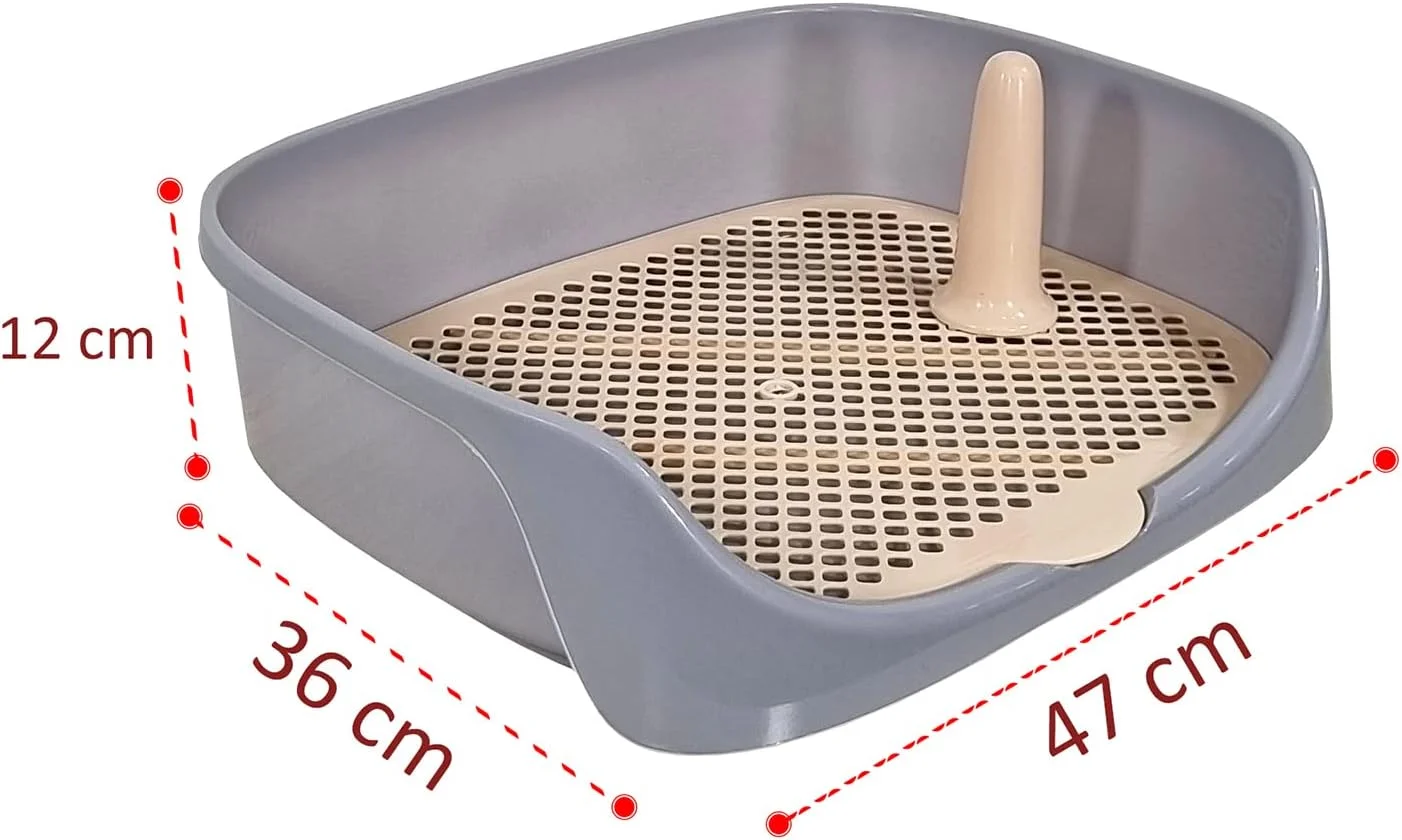 توالت آموزشی سگ با نرده بلند، ستون ادرار و توری جداشدنی، سینی پلاستیکی بادوام برای سگ های کوچک تا متوسط، پاهای خشک و کف تمیز را حفظ می کند، استفاده در داخل و خارج از منزل 47 سانتی متر (خاکستری) توالت آموزشی سگ با نرده بلند، ستون ادرار و توری جداشدنی، سینی پلاستیکی بادوام برای سگ های کوچک تا متوسط، پاهای خشک و کف تمیز را حفظ می کند، استفاده در داخل و خارج از منزل 47 سانتی متر (خاکستری)