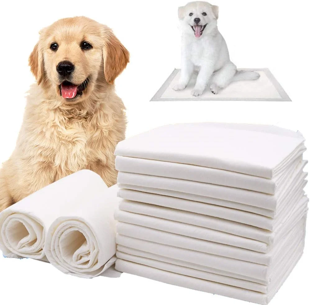 پد آموزشی ادرار سگ و توله سگ، جاذب ادرار حیوانات خانگی، پد توالت ضد لغزش و ضد نشت، پد بی اختیاری ادرار برای سگ و گربه، سفید
