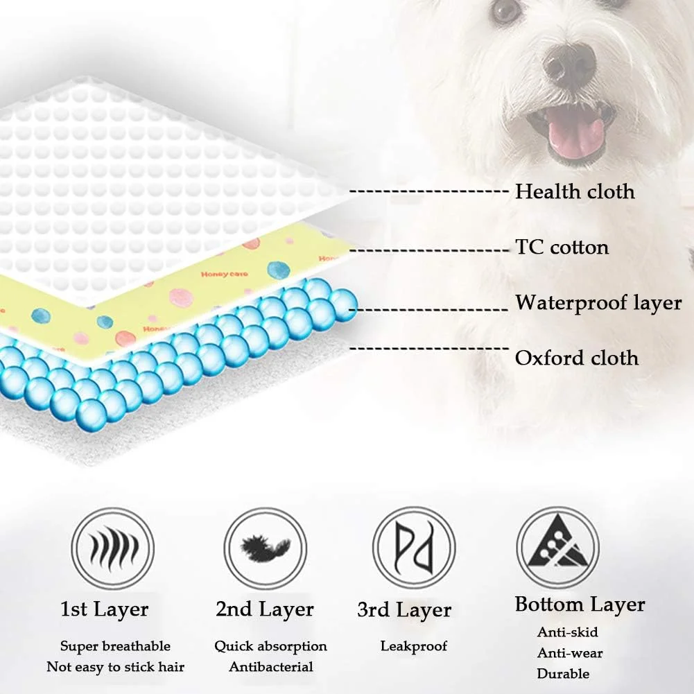 پد آموزش سگ، پد ادرار جاذب سگ، تشک قابل شستشو برای توله سگ، پدهای مسافرتی سگ، پد بی اختیاری حیوانات خانگی بدون نشت آب، قابل استفاده مجدد، کنترل کننده بو
