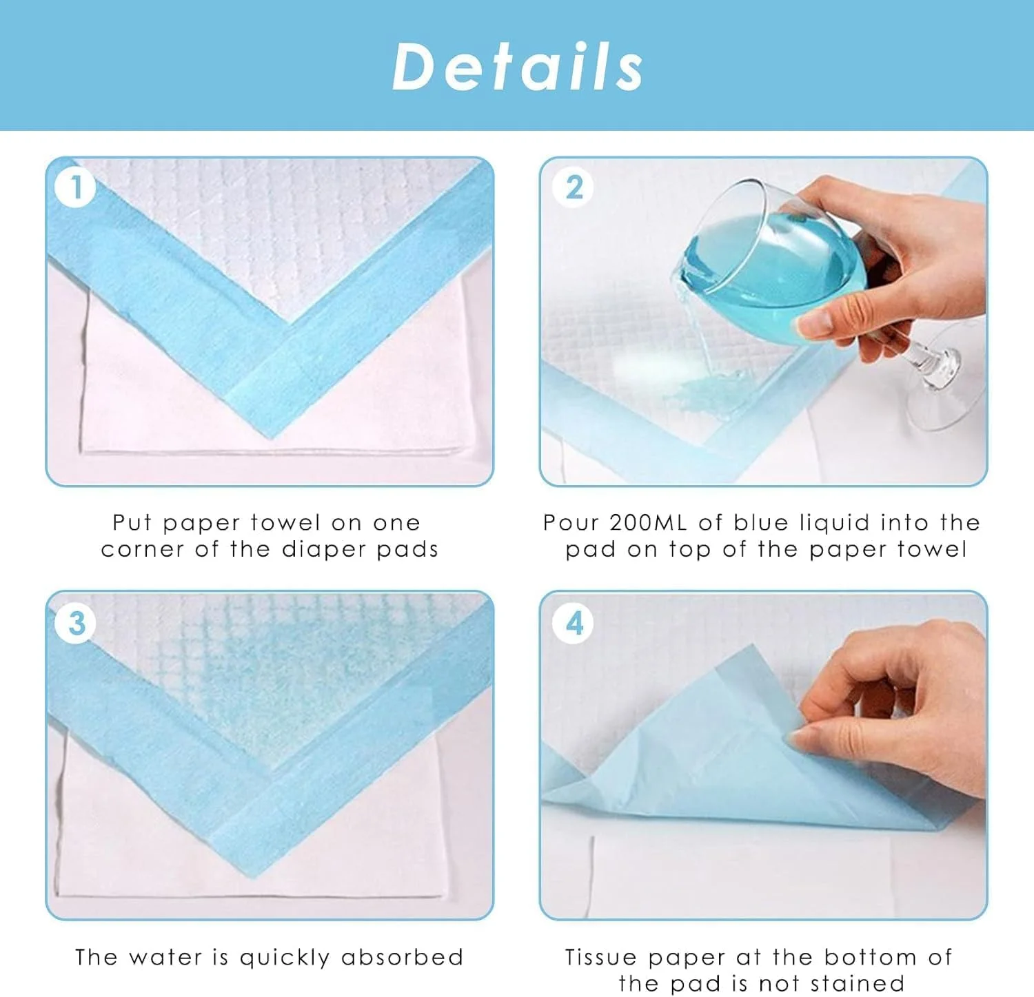 پدهای آموزشی حیوانات خانگی، پد سگ 60cm x 90cm XL فوق العاده جاذب ادرار برای سگ ها، پدهای آموزش ادرار ضد نشت برای توله سگ ها، گربه ها، خرگوش ها، پدهای حیوانات خانگی