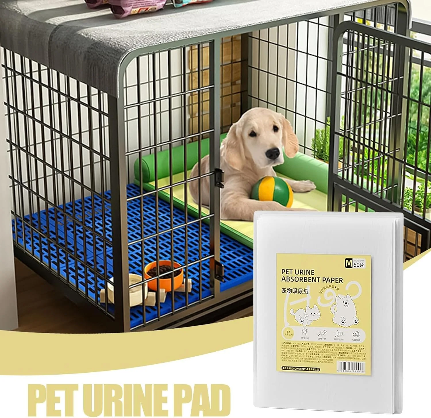 پدهای آموزش ادرار سگ، پدهای فوق العاده جاذب ادرار توله سگ، 50 عددی پد دستشویی حیوانات خانگی با روکش پشمی، زیراندازهای ضد نشت ادرار برای سگ ها در داخل/خارج از منزل