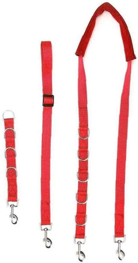 کمربند کشش حیوانات خانگی طناب سگ قابل تنظیم حلقه های D سگ نوار حمام بند شکم نظافت برای سگ ها و گربه های کوچک و متوسط قرمز