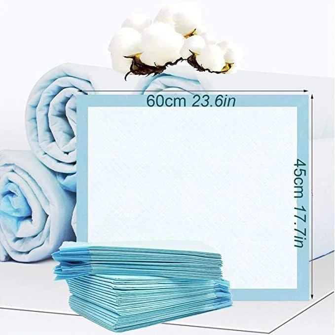 پد ادرار سگ TOMVAES، 100 عدد پد آموزش دستشویی توله سگ، پد ادرار سگ یکبار مصرف جاذب و ضد نشت، پدهای سگ با خشک شدن سریع، پدهای ادرار فوق العاده جاذب و بدون نشت، M (ضخیم شده - 100 عدد - 60x60)