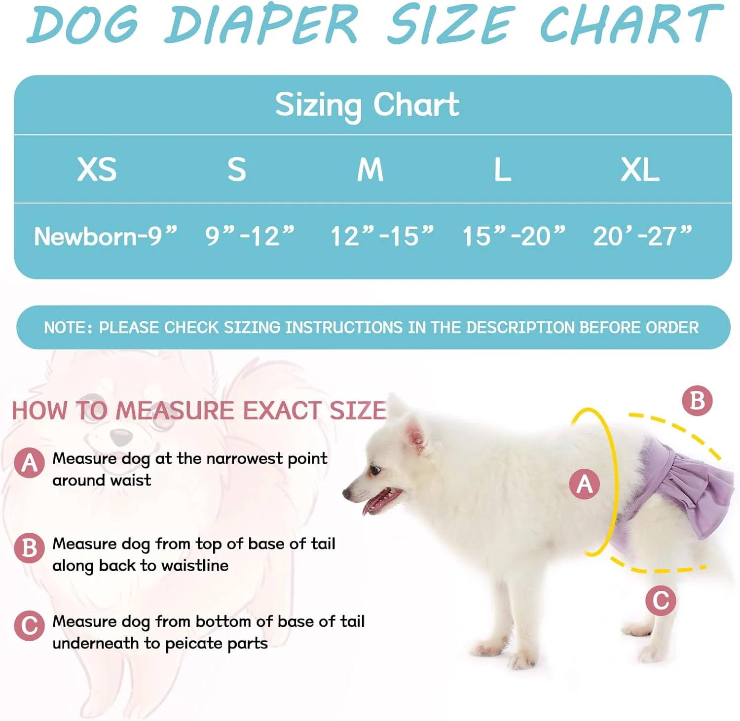 پوشک سگ ماده قابل شستشو TOPZGLEEY; بسته 3 عددی پوشک سگ با قدرت جذب بالا و ضد نشت، پوشک سگ ممتاز قابل استفاده مجدد برای سگ های ماده در دوران فحلی، بی اختیاری ادرار یا ادرار هیجانی، سایز XS