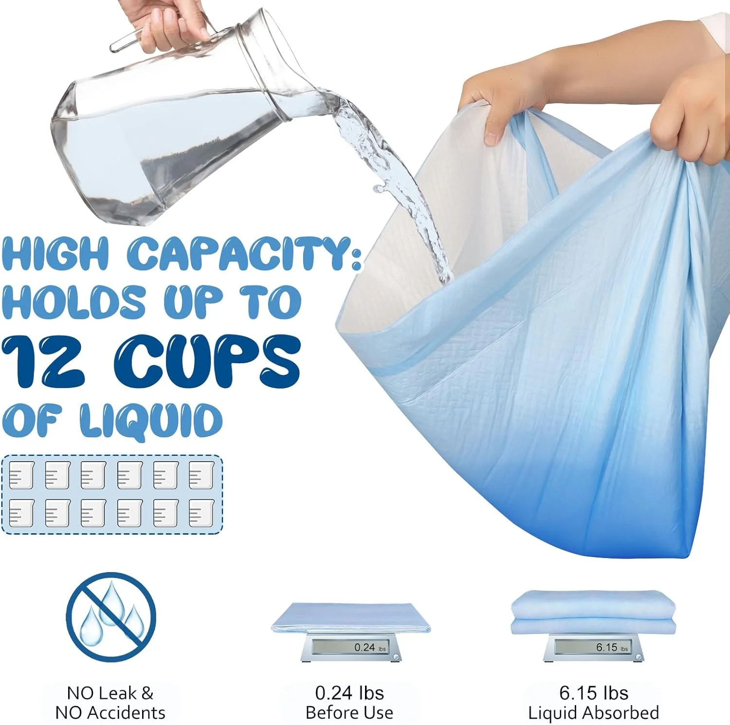 پدهای آموزشی سگ و توله سگ Tovley XXL، پدهای ادرار 36x36 برای سگ ها، 40 عدد، ضد نشت و فوق العاده جاذب، زیراندازهای یکبار مصرف بسیار بزرگ و خشک شونده سریع