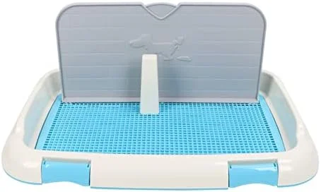 توالت سگ، سینی توالت سگ، توالت آموزشی توری سگ با جعبه بستر ادرار سگ برای سگ های کوچک و متوسط، سینی نگهدارنده پد ادرار برای سگ ها (آبی) توالت سگ، سینی توالت سگ، توالت آموزشی توری سگ با جعبه بستر ادرار سگ برای سگ های کوچک و متوسط، سینی نگهدارنده پد ادرار برای سگ ها (آبی)