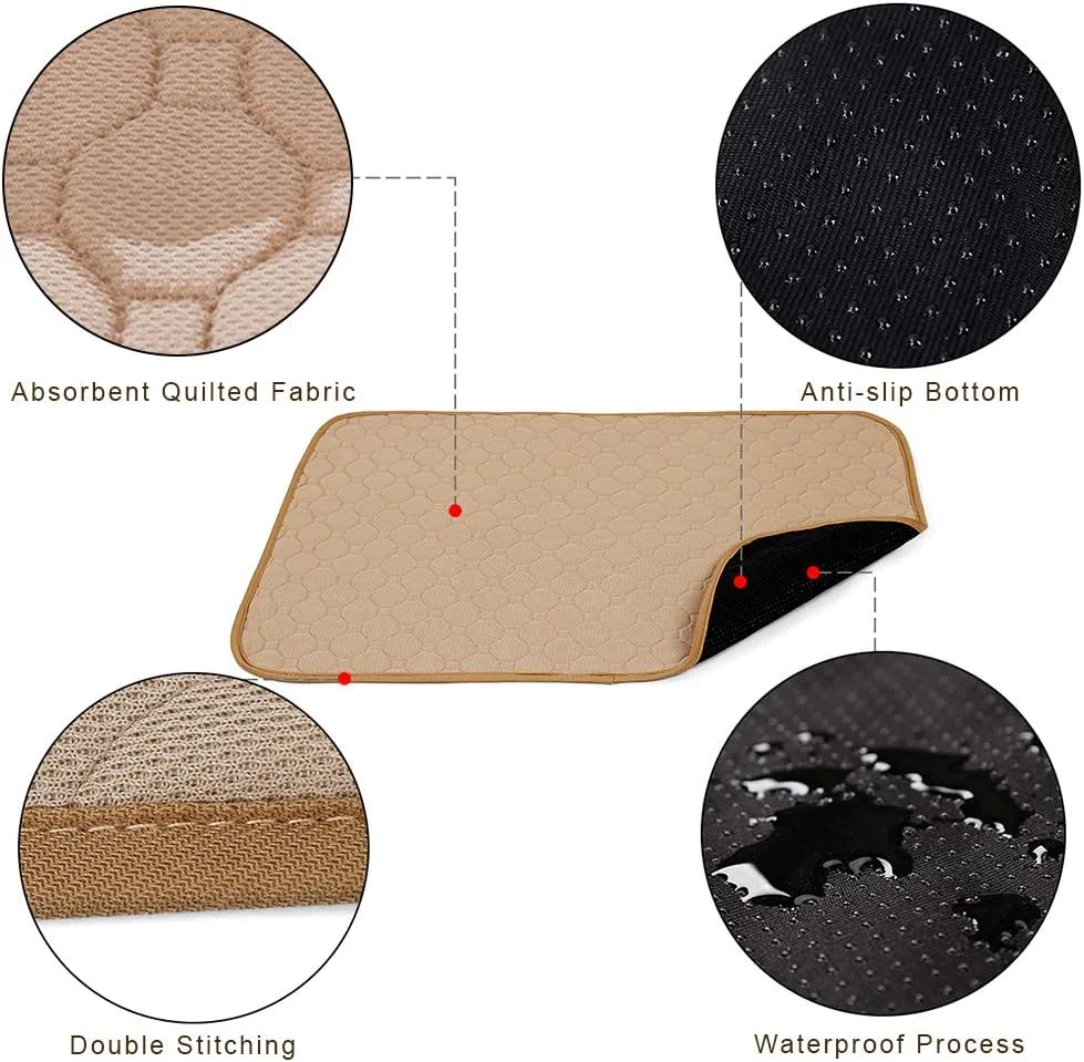 پد ادرار سگ Tomshine، زیرانداز آموزش حیوانات خانگی، پوشک سگ، پد سگ، ضد آب، جاذب، قابل شستشو، پدهای قابل استفاده مجدد برای سگ، گربه، خرگوش