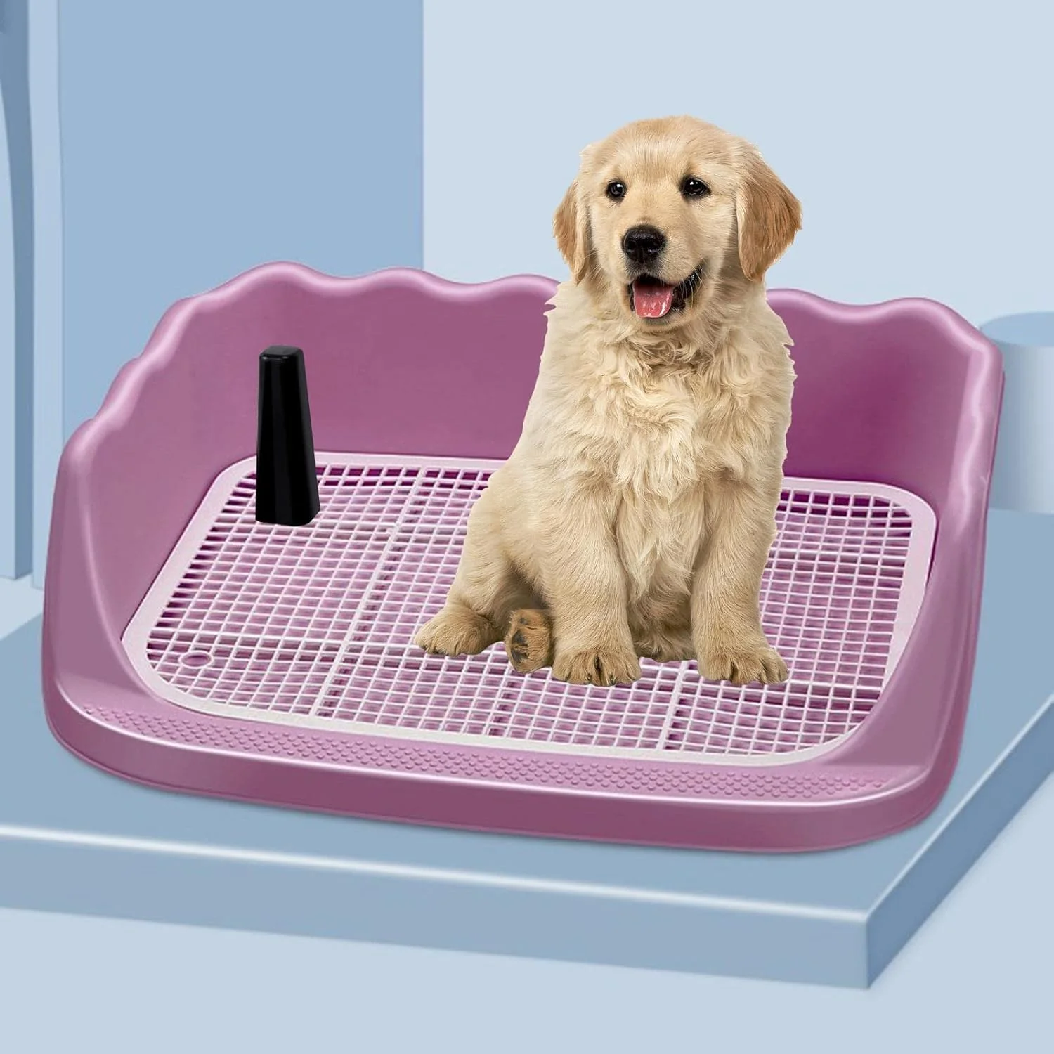 سینی دستشویی سگ، توالت سگ، سینی آموزش توالت توری برای حیوانات کوچک، خرگوش، آموزش ادرار سگ های کوچک و متوسط، صورتی سینی دستشویی سگ، توالت سگ، سینی آموزش توالت توری برای حیوانات کوچک، خرگوش، آموزش ادرار سگ های کوچک و متوسط، صورتی