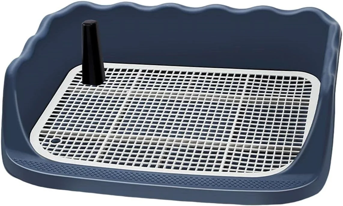 سینی توالت سگ، توالت سگ ها، سینی آموزش توالت توری برای حیوانات کوچک، خرگوش، آموزش ادرار سگ های کوچک و متوسط، آبی