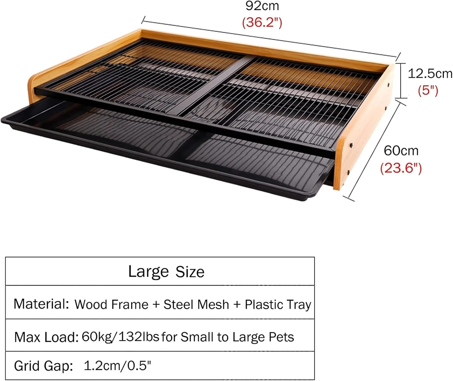 توالت سگ بسیار بزرگ، جای پد ادرار ایوان با سینی، آموزش دهنده توالت توله سگ، لوازم سگ سیفون دار حوضچه ادرار، چوب و فلز (رنگ: استایل-2، سایز: بزرگ) توالت سگ بسیار بزرگ، جای پد ادرار ایوان با سینی، آموزش دهنده توالت توله سگ، لوازم سگ سیفون دار حوضچه ادرار، چوب و فلز (رنگ: استایل-2، سایز: بزرگ)