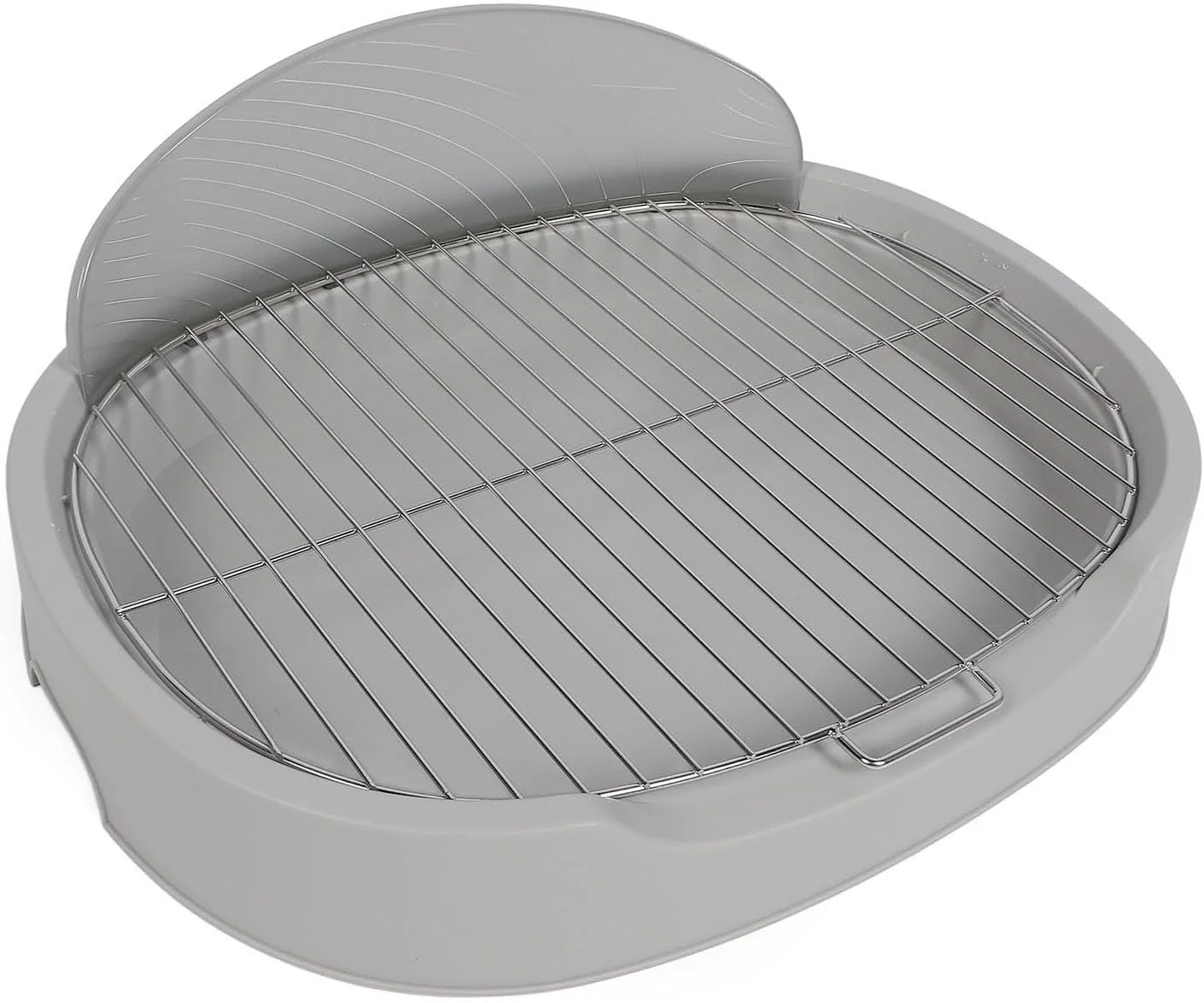 نگهدارنده پد ادرار توالت سگ، سینی توری توالت سگ، توالت آموزش سگ با بافل، جعبه بستر قابل حمل سگ برای سگ های کوچک و متوسط (خاکستری) نگهدارنده پد ادرار توالت سگ، سینی توری توالت سگ، توالت آموزش سگ با بافل، جعبه بستر قابل حمل سگ برای سگ های کوچک و متوسط (خاکستری)