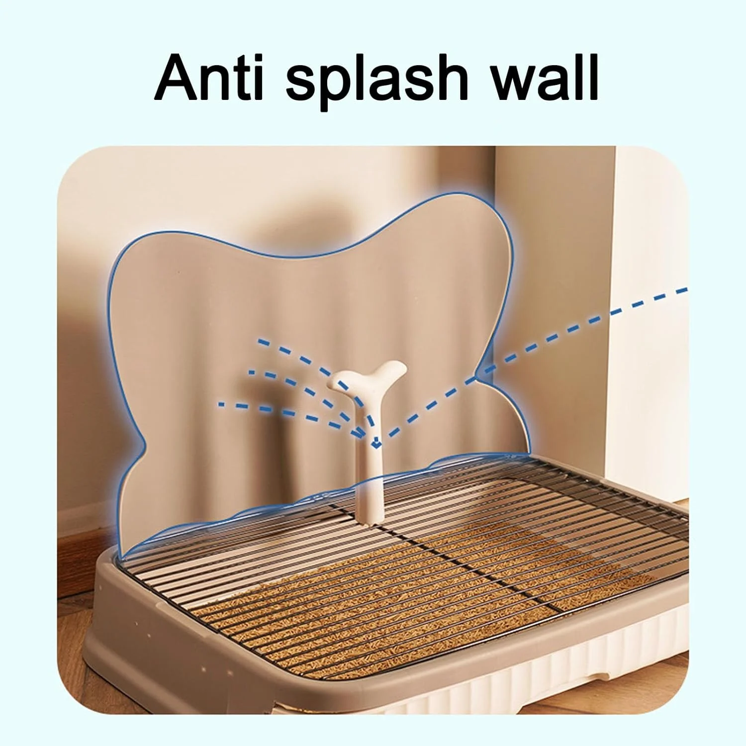 توالت سگ، نگهدارنده پد ادرار توالت سگ با دیوار بلند، توالت آموزشی توری با تمیز کردن آسان، سینی دستشویی سگ پد ادرار توله سگ برای سگ های کوچک و متوسط