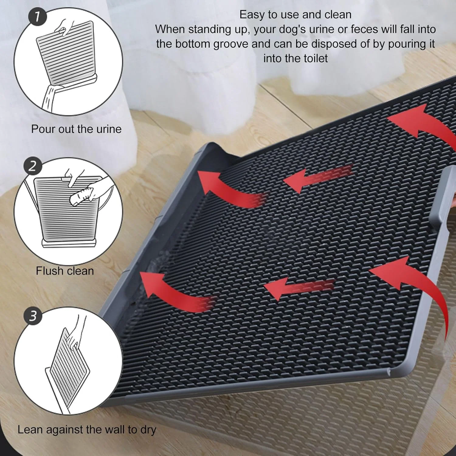 توالت سگ، نگهدارنده پد ادرار توله سگ، نگهدارنده پد حیوانات خانگی با طراحی یک تکه، سینی آموزش توالت حیوانات خانگی قابل شستشو و استفاده مجدد برای سگ های کوچک، متوسط و بزرگ (L) توالت سگ، نگهدارنده پد ادرار توله سگ، نگهدارنده پد حیوانات خانگی با طراحی یک تکه، سینی آموزش توالت حیوانات خانگی قابل شستشو و استفاده مجدد برای سگ های کوچک، متوسط و بزرگ (L)