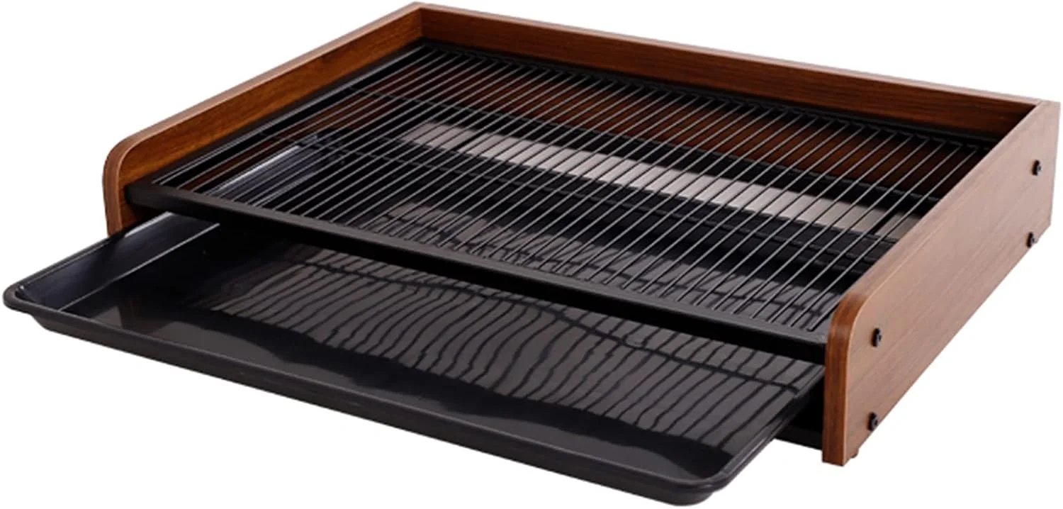 نگهدارنده دستمال توالت سگ چوبی و فلزی برای حمام و قفس سگ، سینی پد ادرار حیوانات خانگی سایز XL برای سگ ها، گربه ها و خوک های کوچک، متوسط و بزرگ، مناسب برای استفاده در داخل و خارج از خانه (رنگ: Style-2، سایز: کوچک)