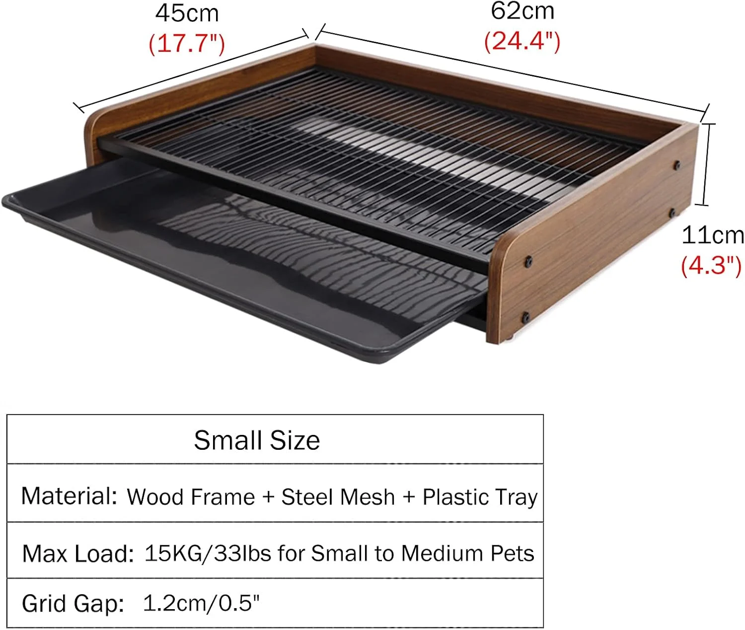 نگهدارنده دستمال توالت سگ چوبی و فلزی برای حمام و قفس سگ، سینی پد ادرار حیوانات خانگی سایز XL برای سگ ها، گربه ها و خوک های کوچک، متوسط و بزرگ، مناسب برای استفاده در داخل و خارج از خانه (رنگ: Style-2، سایز: کوچک)