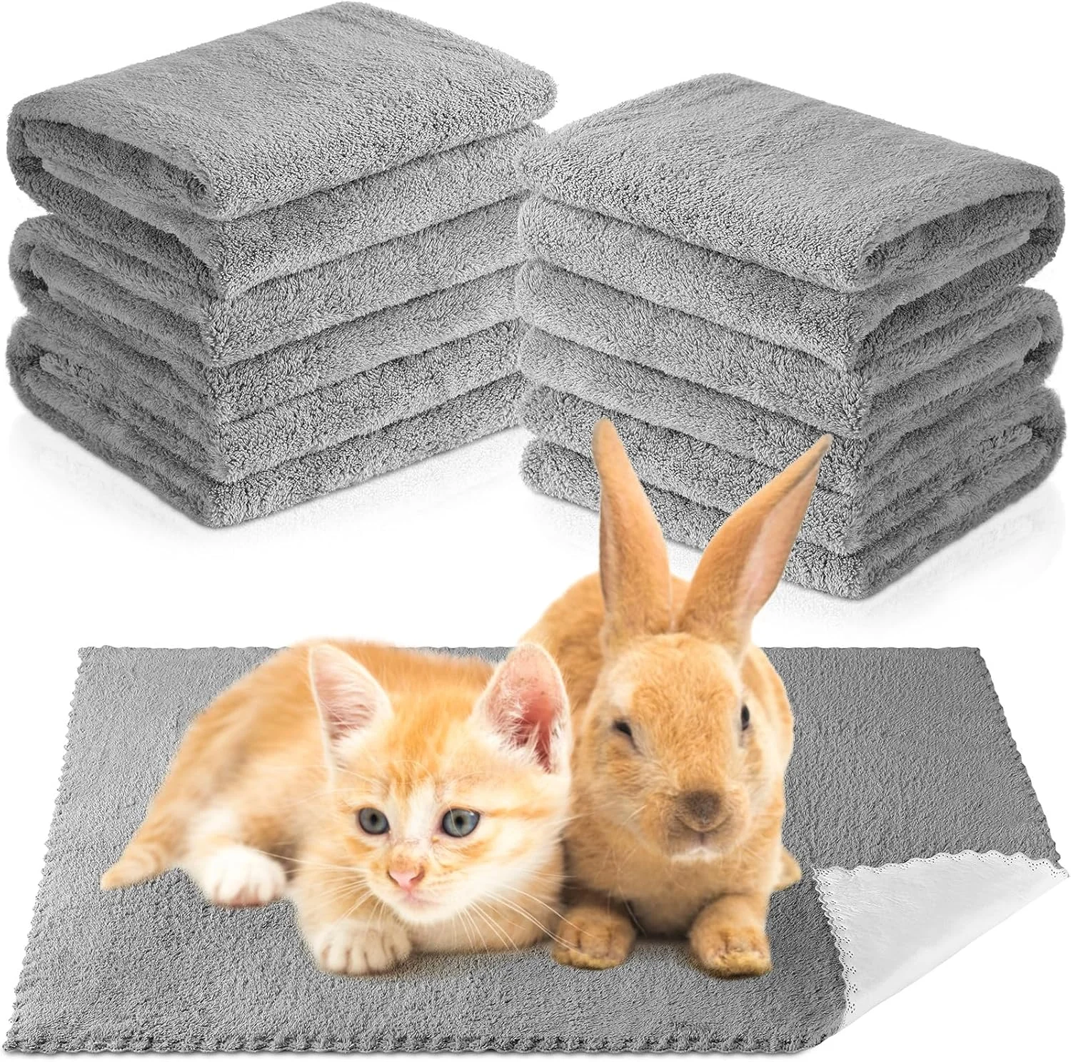 پدهای ادرار شوی سگ Thyle، بسته 12 عددی، پدهای آموزشی سگ قابل شستشو، پدهای ضد آب توله سگ، پدهای زایمان حیوانات خانگی، تخت سگ کوچک برای قفس، آستر قفس، مبل (33 x 45 سانتی متر، خاکستری)