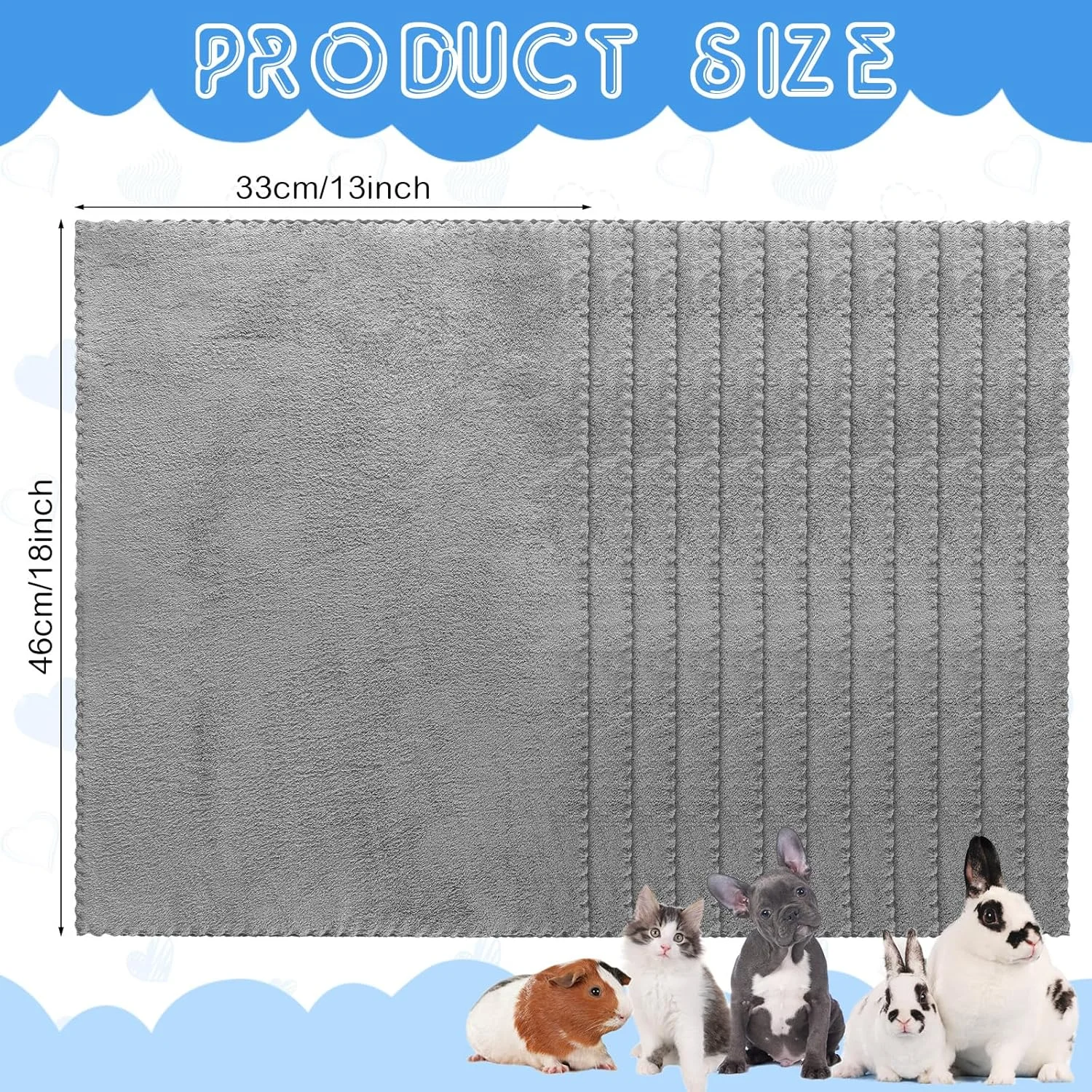 پدهای ادرار شوی سگ Thyle، بسته 12 عددی، پدهای آموزشی سگ قابل شستشو، پدهای ضد آب توله سگ، پدهای زایمان حیوانات خانگی، تخت سگ کوچک برای قفس، آستر قفس، مبل (33 x 45 سانتی متر، خاکستری)