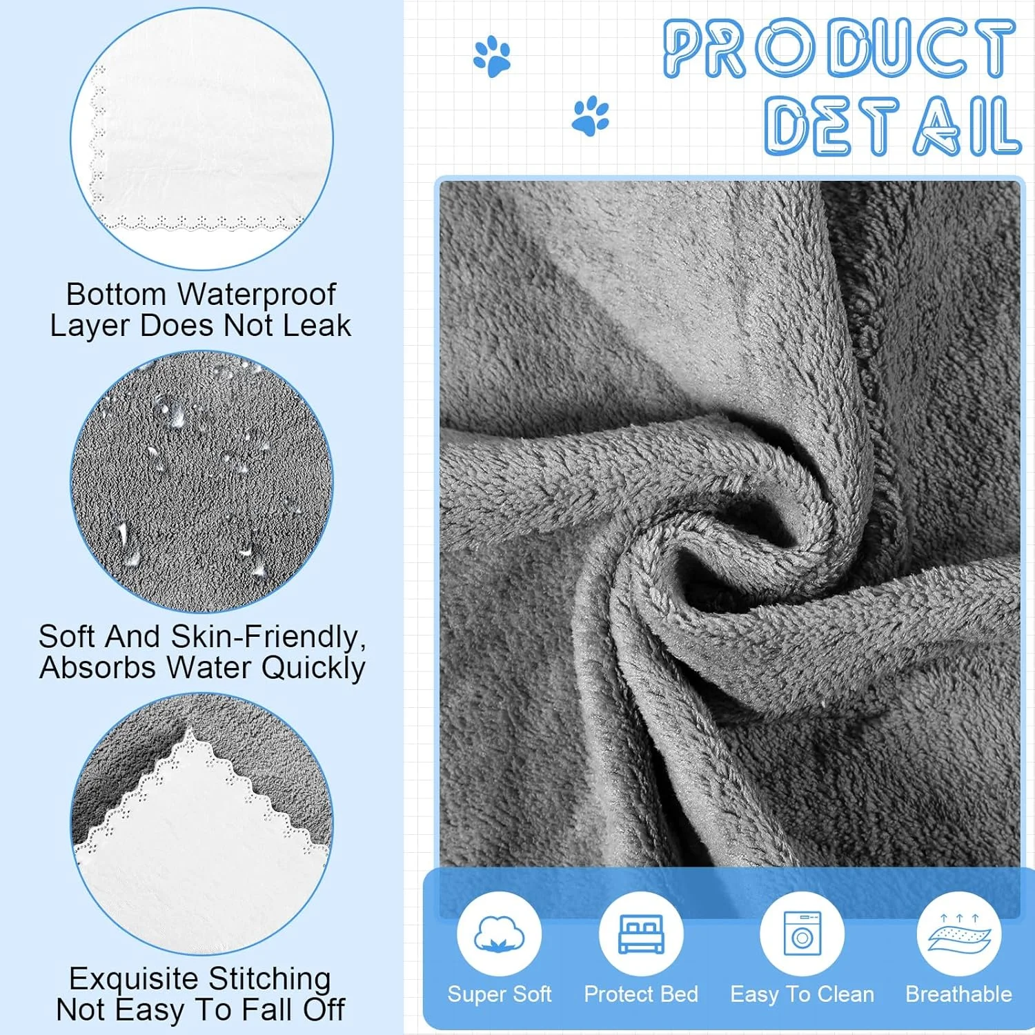 پد ادرار سگ Thyle، ضد آب، 12 عددی، مناسب توله سگ های کوچک، سایز 45x60 سانتی متر، پد بستر حیوانات خانگی، پد آموزش سگ، قابل شستشو و استفاده مجدد، پد بستر حیوانات کوچک