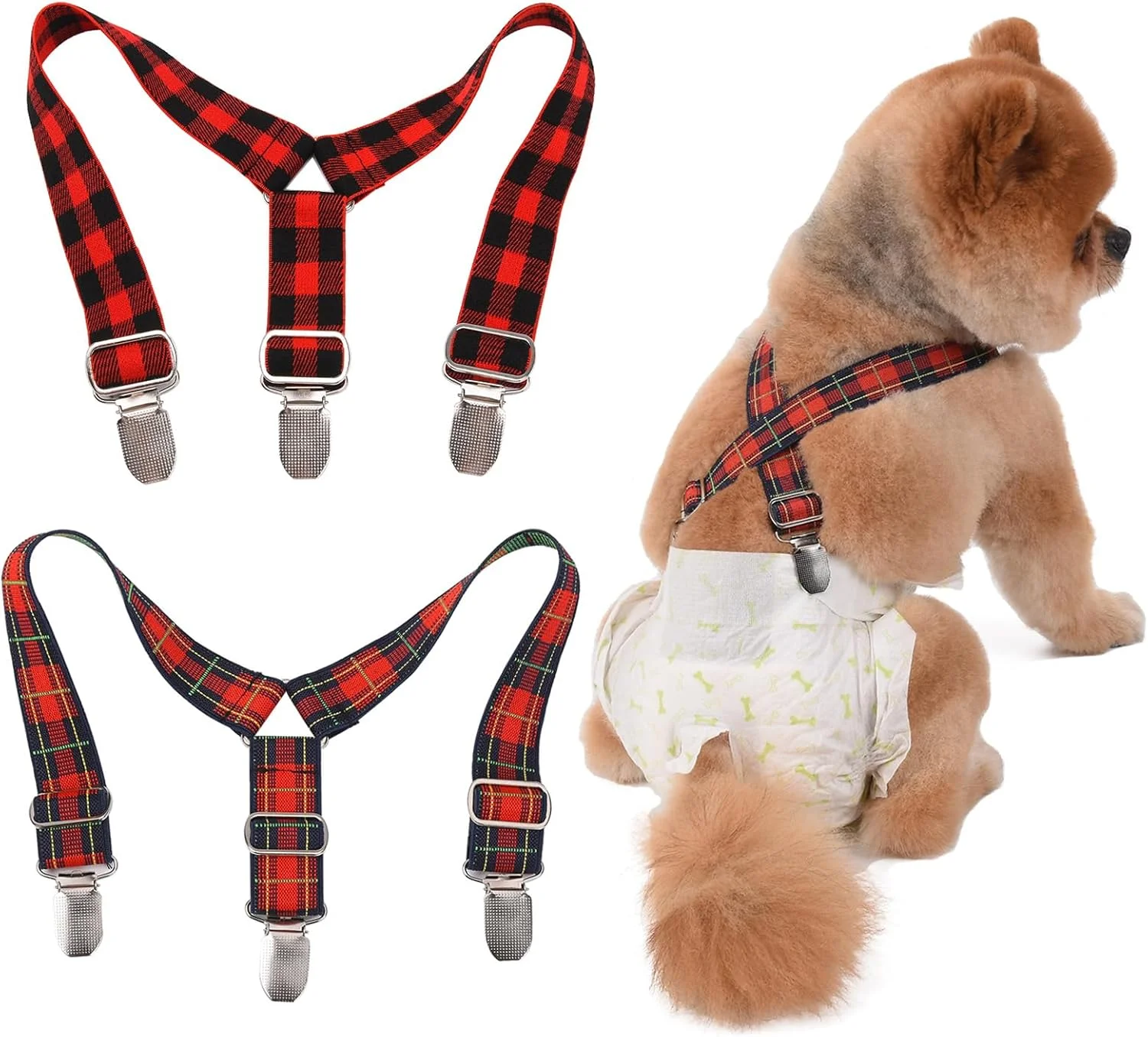 نگهدارنده پوشک سگ TESSVEYA، بند شلوار سگ برای سگ های نر یا ماده، نگهدارنده لباس سگ، دامن سگ