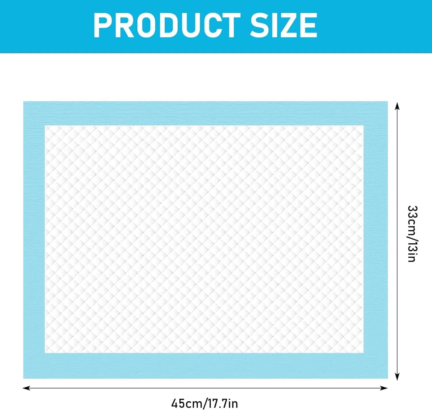 پدهای آموزشی یکبار مصرف سگ 200 عددی، پدهای ادرار برای سگ ها، گربه ها، خرگوش ها و خوکچه های هندی ضد آب، فوق العاده جاذب و قفل کننده بو، 33x45 سانتی متر