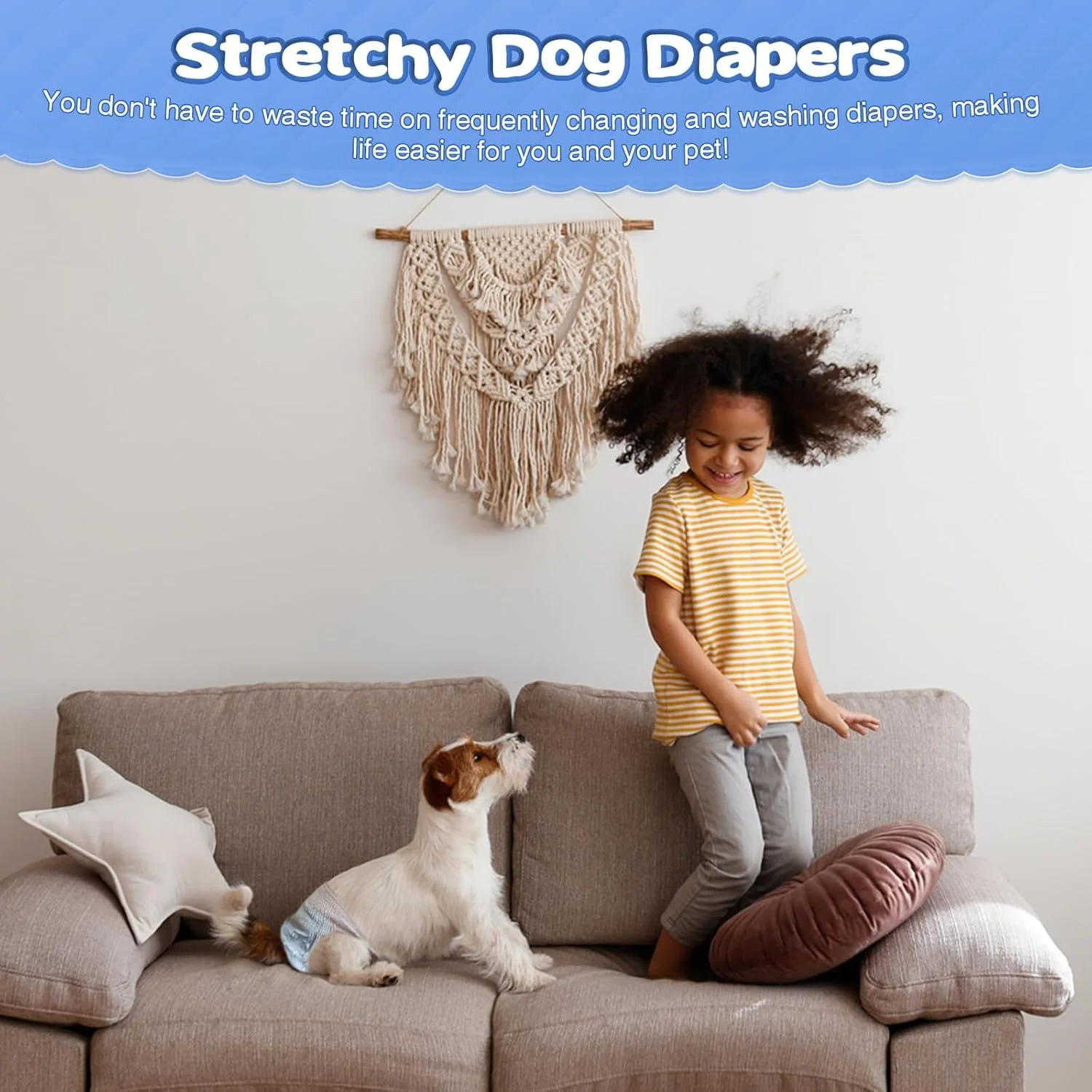 پوشک سگ تریفی مخصوص ماده، سایز بزرگ، 10 عدد، یکبار مصرف، کشسان و ضد نشت، فوق العاده جاذب برای سگ ها، مناسب توله سگ های کوچک