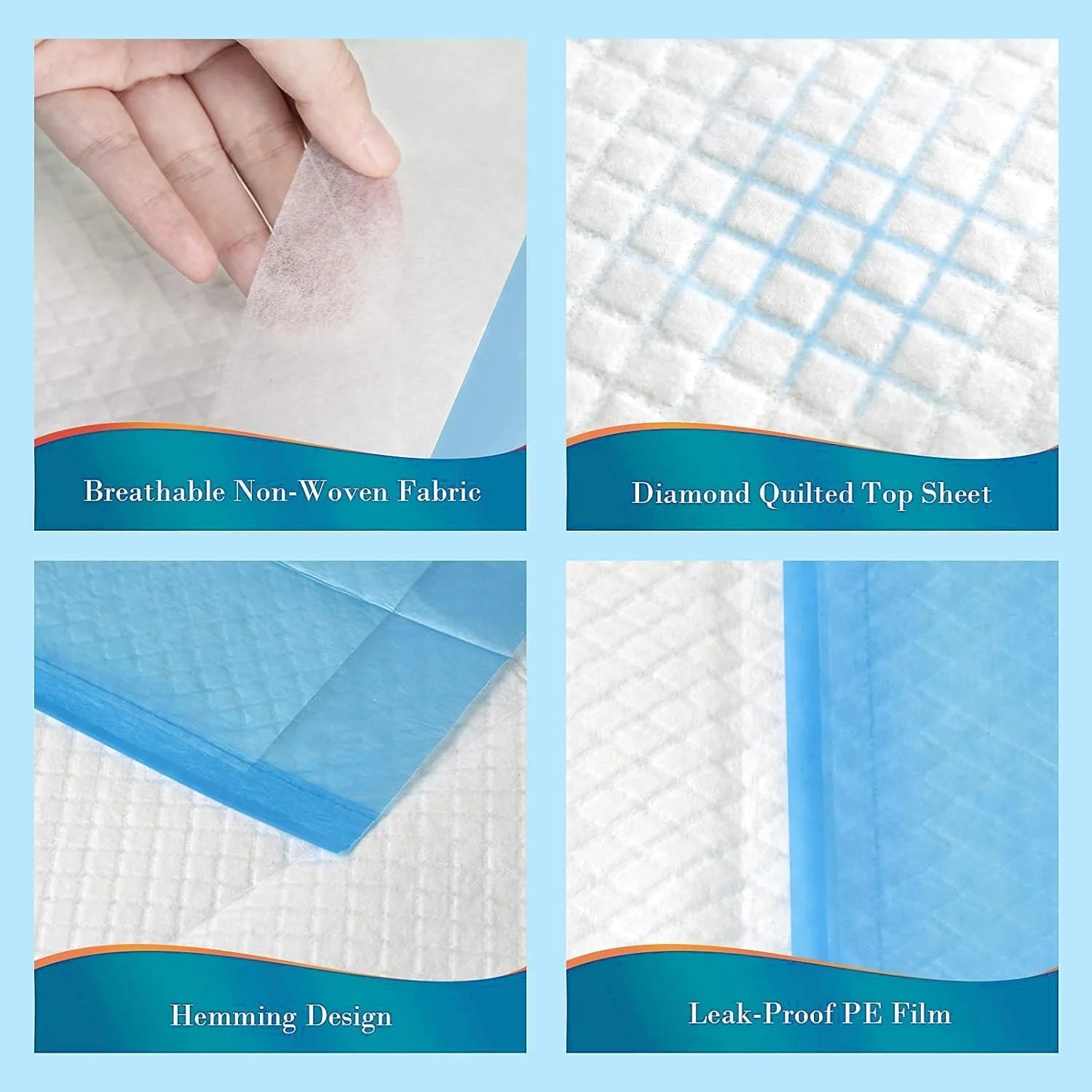 پدهای آموزشی فوق العاده جاذب و ضد نشت حیوانات خانگی - 60x90 سانتی متر، پدهای ادرار یکبار مصرف سریع خشک شونده برای سگ و گربه، 40 عدد، آموزش دستشویی، استفاده در داخل/خارج از منزل، پدهای توله سگ برای حیوانات خانگی