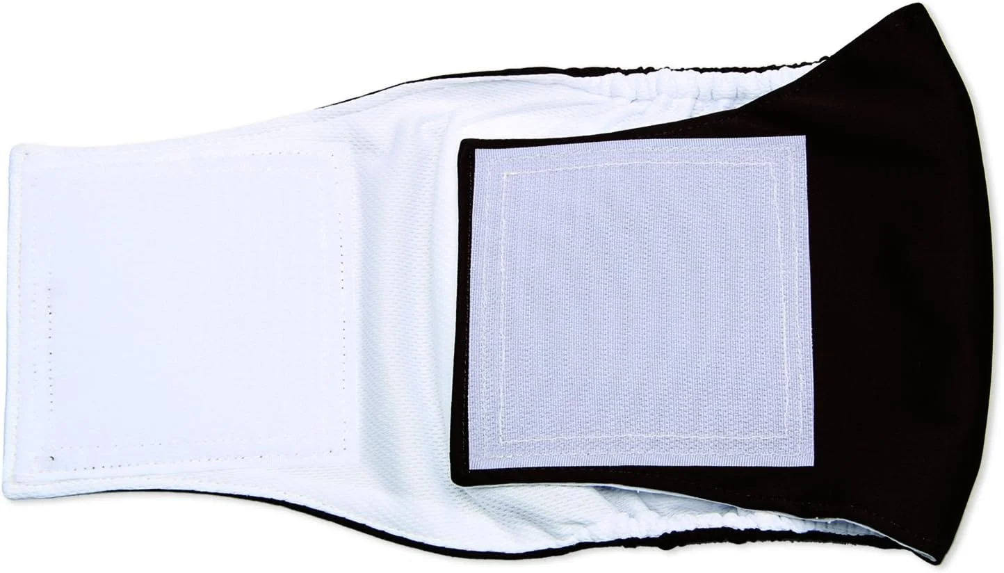 بسته 3 عددی پوشک سگ نر Teamoy، نوارهای شکمی توله سگ قابل شستشو، فوق العاده جاذب و راحت (L1، دور کمر 40 تا 50 سانتی متر، مشکی)