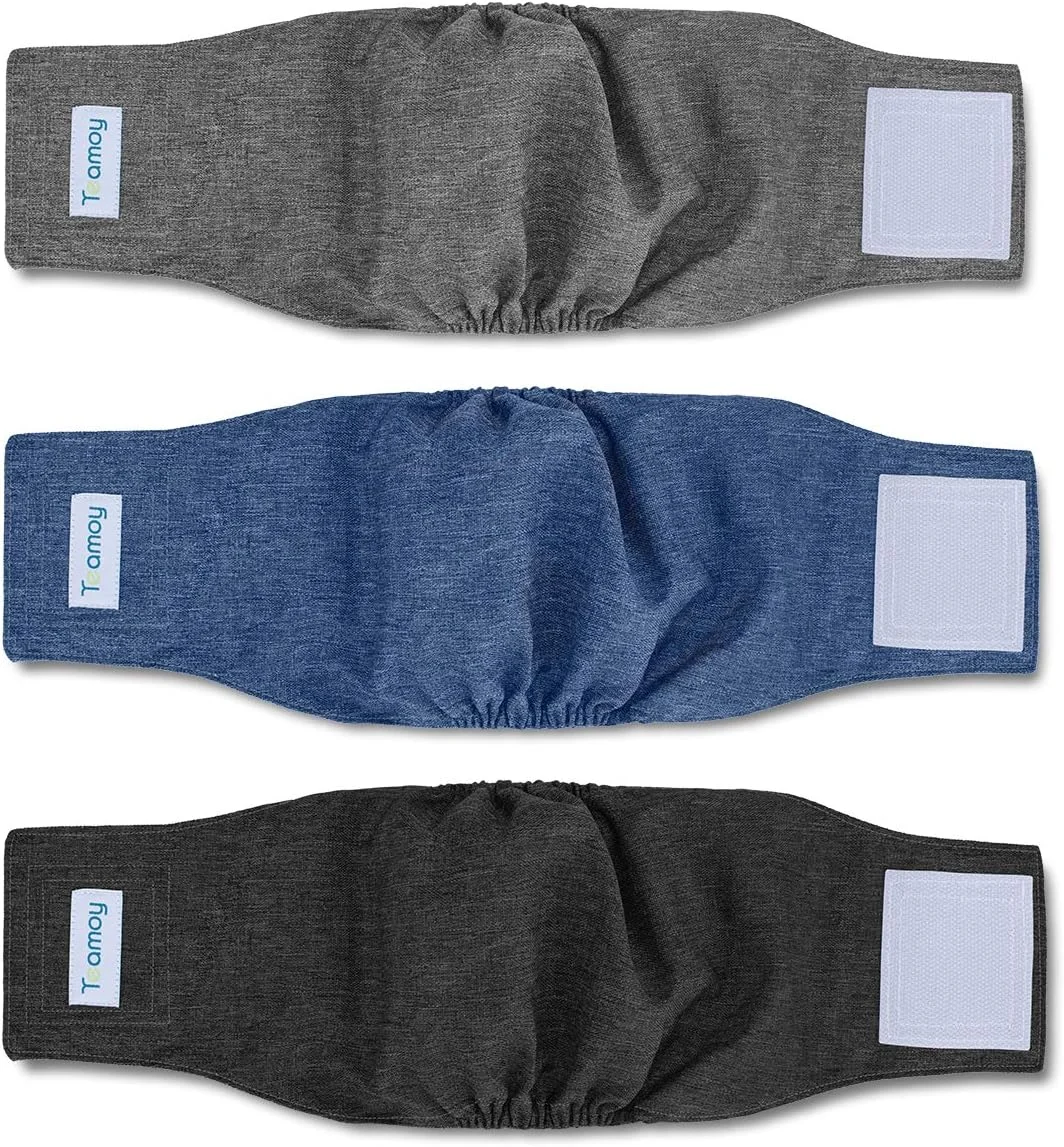 ست 3 عددی پوشک سگ نر Teamoy، کمربند شکمی توله سگ قابل شستشو