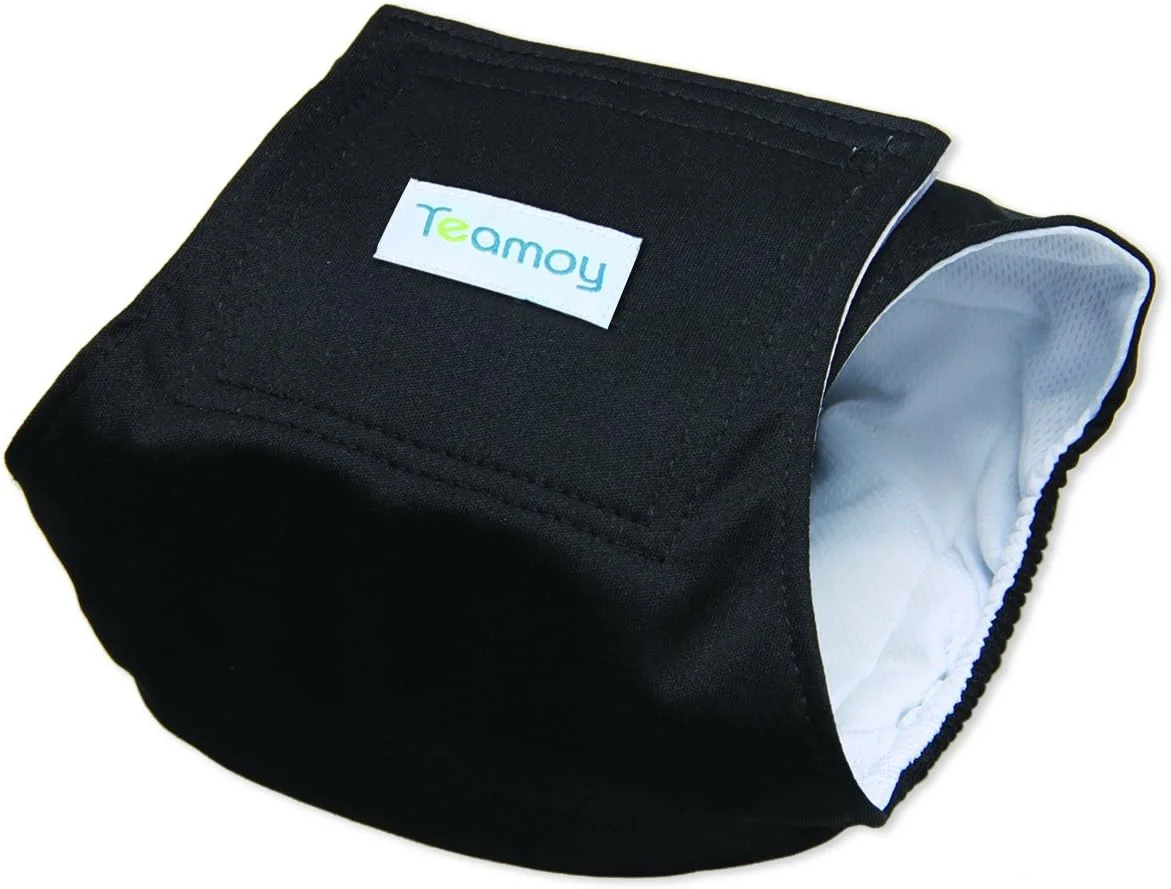 باند شکمی سگ نر Teamoy، سایز کوچک (دور کمر 25 تا 33 سانتی متر)، مشکی - 3 عدد