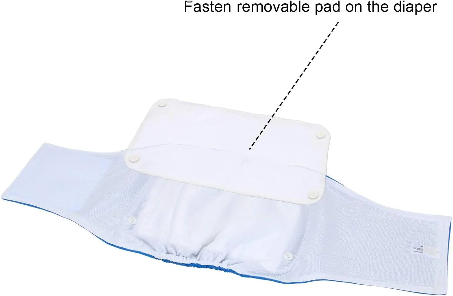 باند شکمی سگ نر Teamoy با پدهای قابل جابجایی، پوشک سگ توله سگ قابل شستشو و استفاده مجدد (بسته 3 عددی) XS (دور کمر 7 تا 9 اینچ) خاکستری+مشکی+آبی (آستر سفید) CATY07501