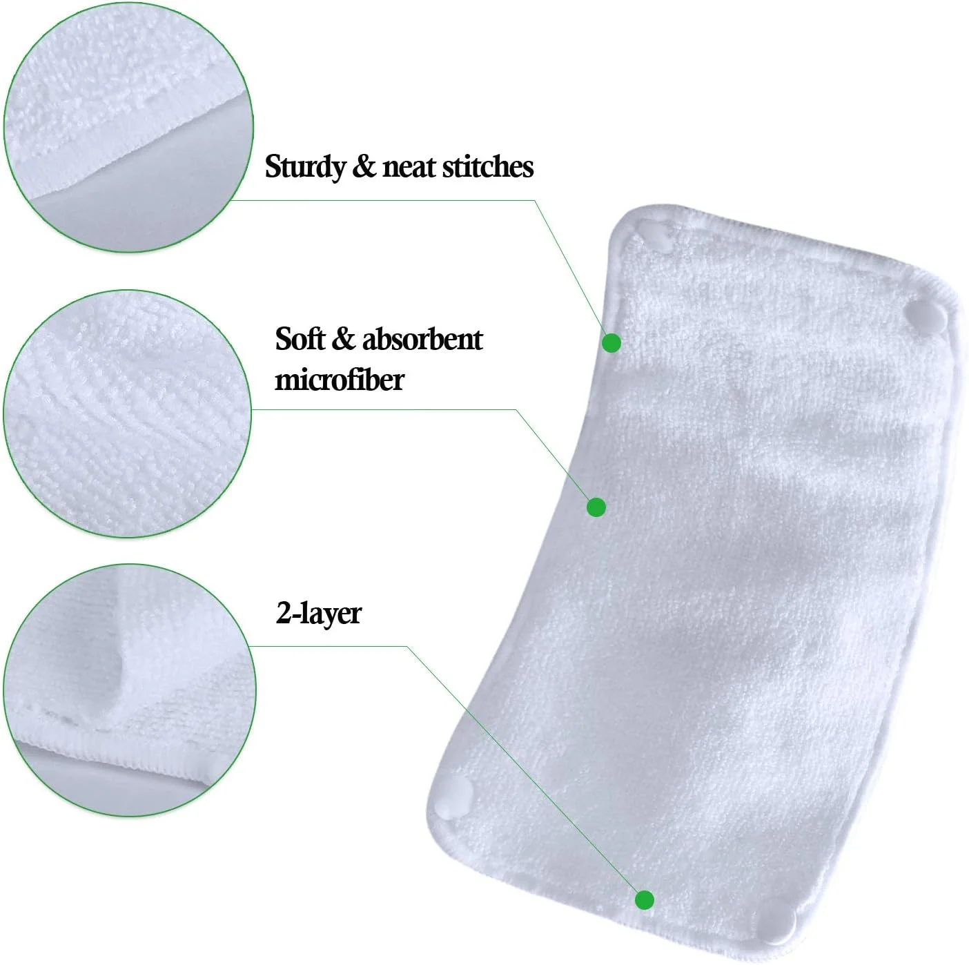 پدهای پوشک سگ ماده Teamoy، پدهای آستر پوشک سگ قابل استفاده مجدد (بسته 6 عددی)، سایز M