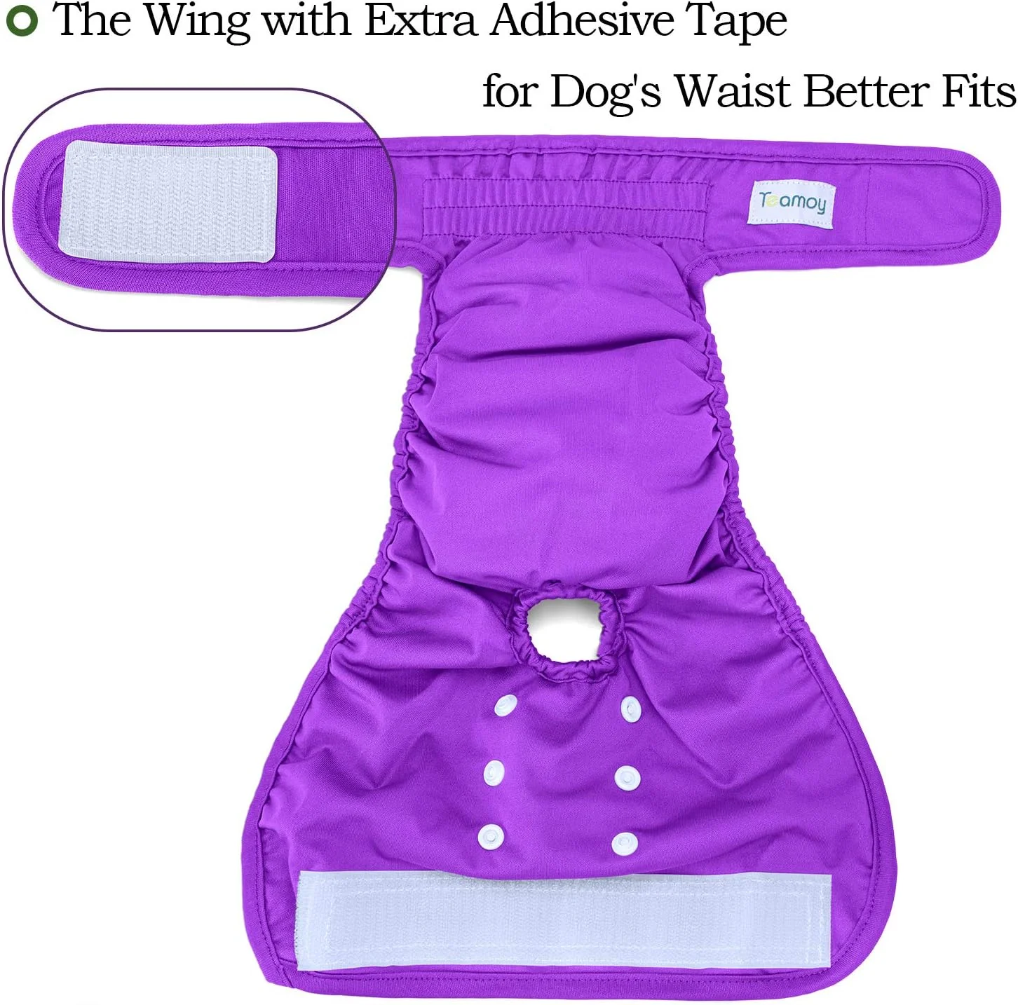 پوشک سگ ماده Teamoy (بسته 4 عددی)، پوشک سگ برای سگ های ماده، قابل استفاده مجدد و قابل شستشو