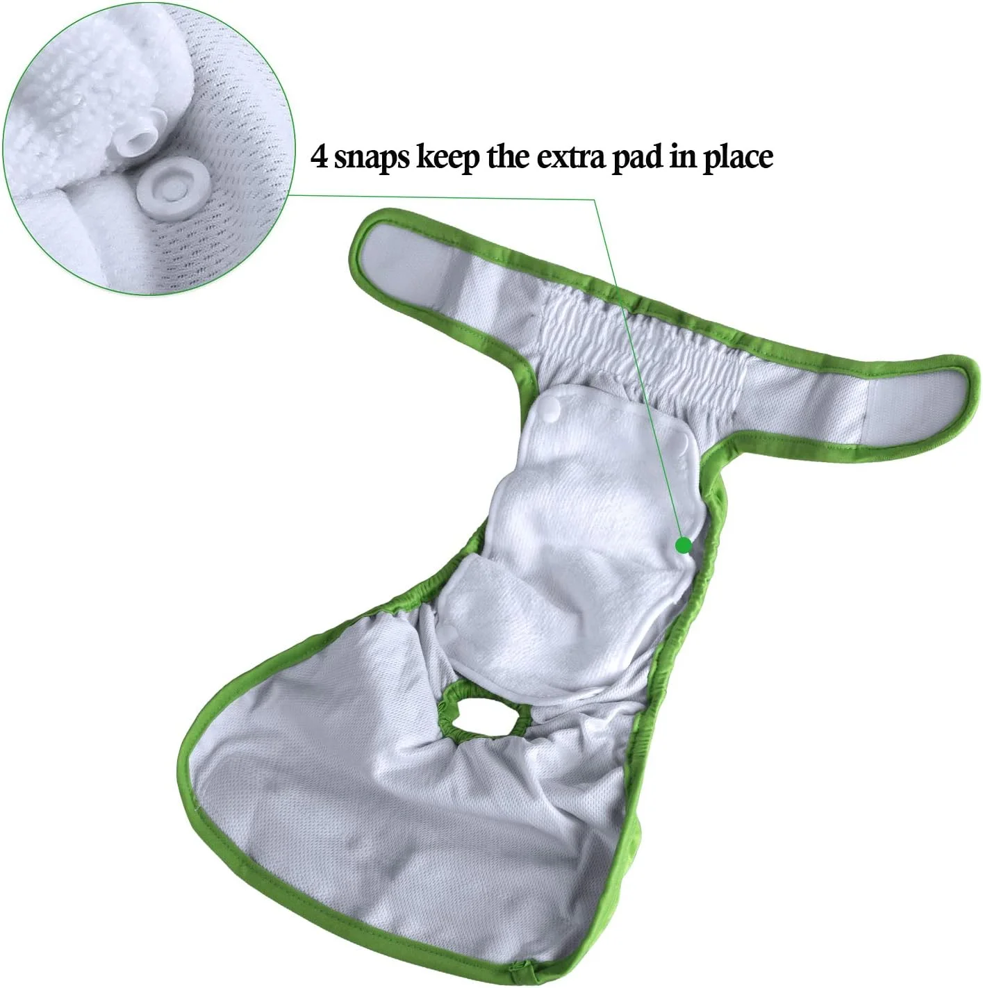پدهای پوشک سگ ماده Teamoy، پدهای آستر پوشک سگ قابل استفاده مجدد (بسته 6 عددی)، سایز M