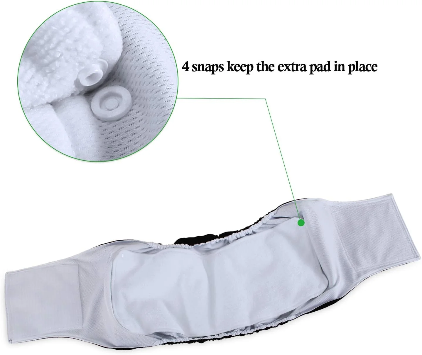 پدهای پوشکی سگ نر Teamoy، پدهای آستر کمربند شکمی سگ قابل استفاده مجدد (بسته 6 عددی)، سایز XL