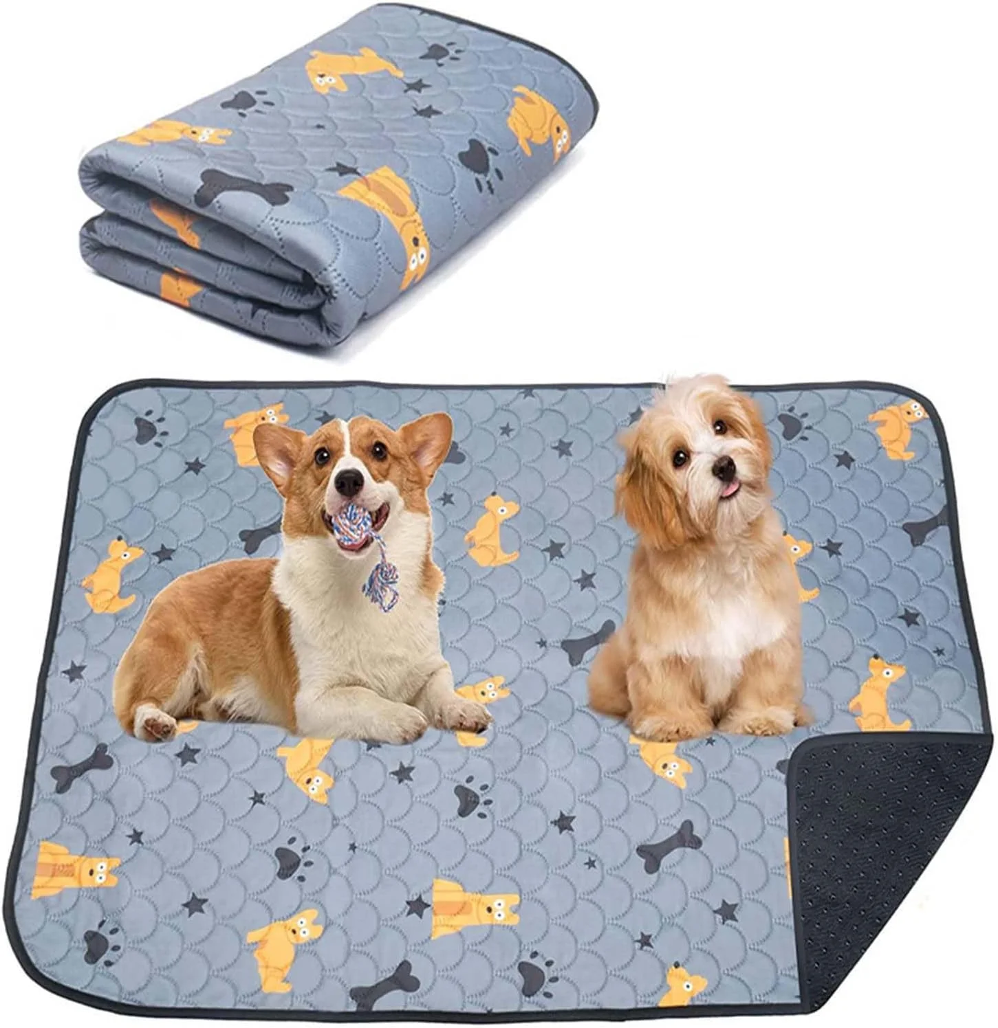 پدهای قابل شستشوی حیوانات خانگی تزویق، 50 در 70 سانتی متر، محافظ تشک ضد آب قابل استفاده مجدد، پدهای فوق العاده جاذب و ضد لغزش برای سالمندان، کودکان، حیوانات خانگی، آموزش توله سگ، لوازم ضروری