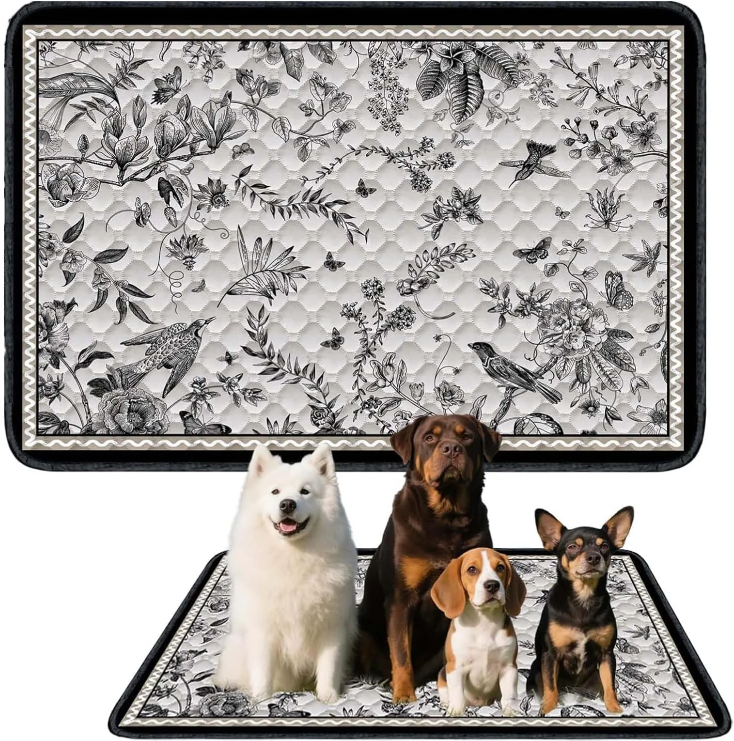 پد ادرار شوی سگ تزویق، 1 عدد 60x90 سانتی متر، پد توله سگ قابل استفاده مجدد، ضد لغزش و ضد نشت، زیرانداز جاذب سگ برای سگ، گربه، خرگوش