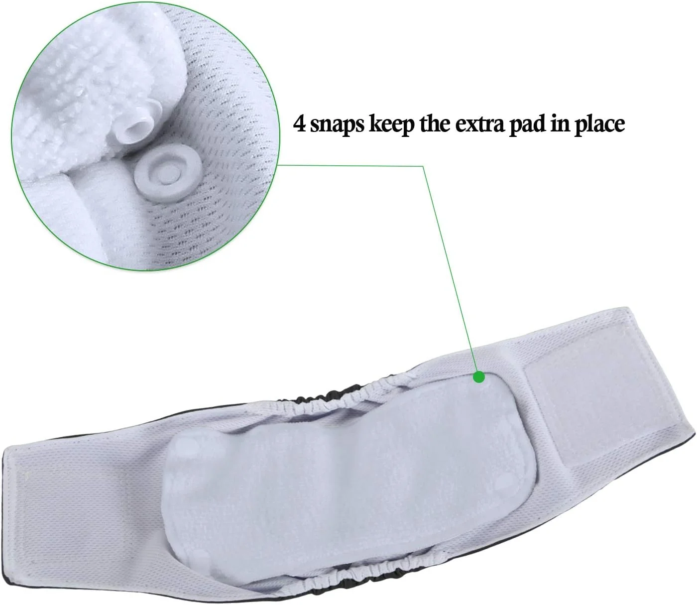 پدهای پوشکی سگ نر Teamoy، پدهای آستر کمربند شکمی سگ قابل استفاده مجدد (بسته 6 عددی) XS سفید CATY09401