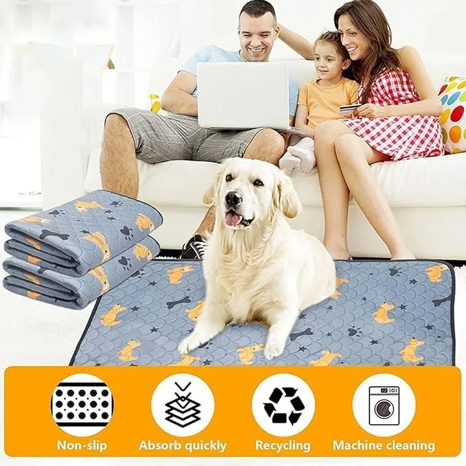 پدهای قابل شستشوی حیوانات خانگی تزویق، 50 در 70 سانتی متر، محافظ تشک ضد آب قابل استفاده مجدد، پدهای فوق العاده جاذب و ضد لغزش برای سالمندان، کودکان، حیوانات خانگی، آموزش توله سگ، لوازم ضروری