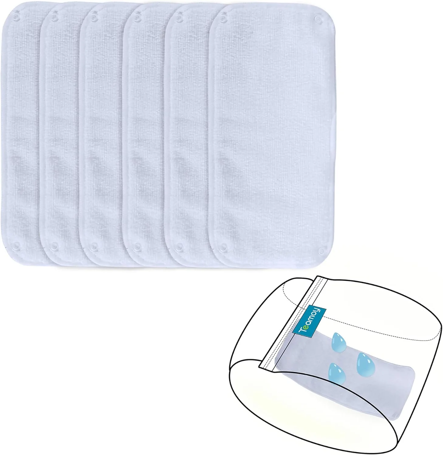 پدهای پوشکی سگ نر Teamoy، پدهای آستر کمربند شکمی سگ قابل استفاده مجدد (بسته 6 عددی)