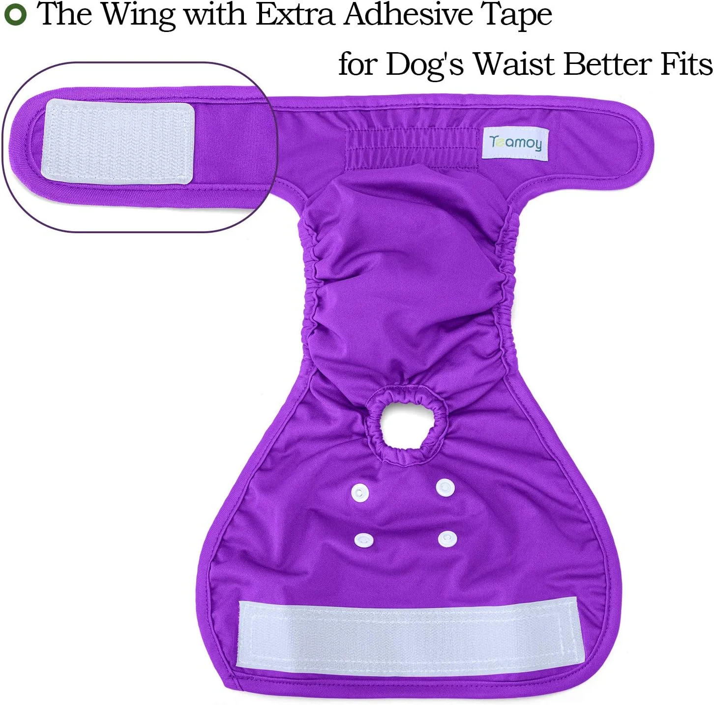 پوشک سگ ماده Teamoy (بسته 4 عددی)، پوشک سگ قابل شستشو و استفاده مجدد برای سگ های ماده، بسیار جاذب، XS