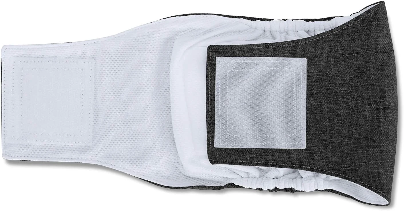 ست ۳ عددی پوشک سگ نر Teamoy، کمربند شکمی توله سگ قابل شستشو (سایز M، دور کمر ۳۳-۴۰ سانتی متر، مشکی + خاکستری + آبی)