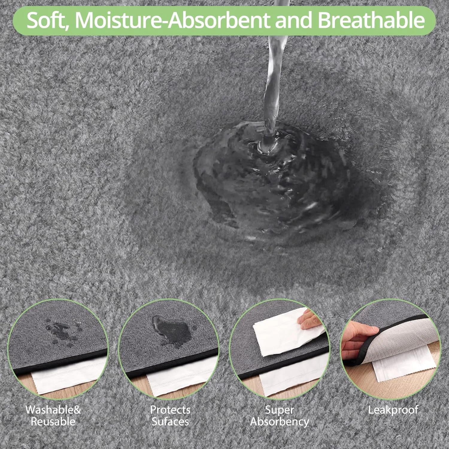 پد آموزشی سگ قابل شستشو و استفاده مجدد فوق العاده جاذب و ضد لغزش برای سگ و گربه (92*92 سانتی متر)