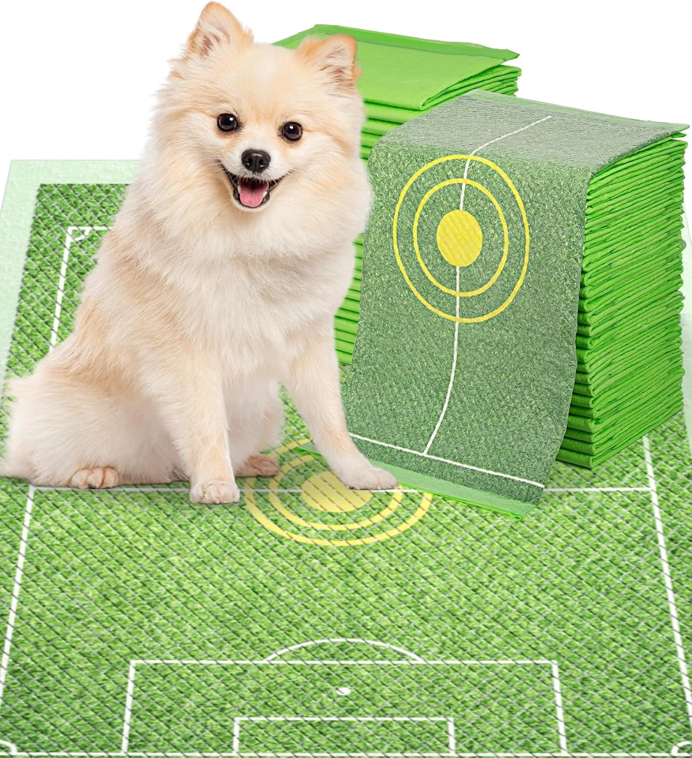 پدهای ادرار سگ Tazweeq، پد یکبار مصرف هدف دار سگ، طراحی زمین فوتبال، پد فوق العاده جاذب برای حیوانات خانگی، توله سگ، گربه