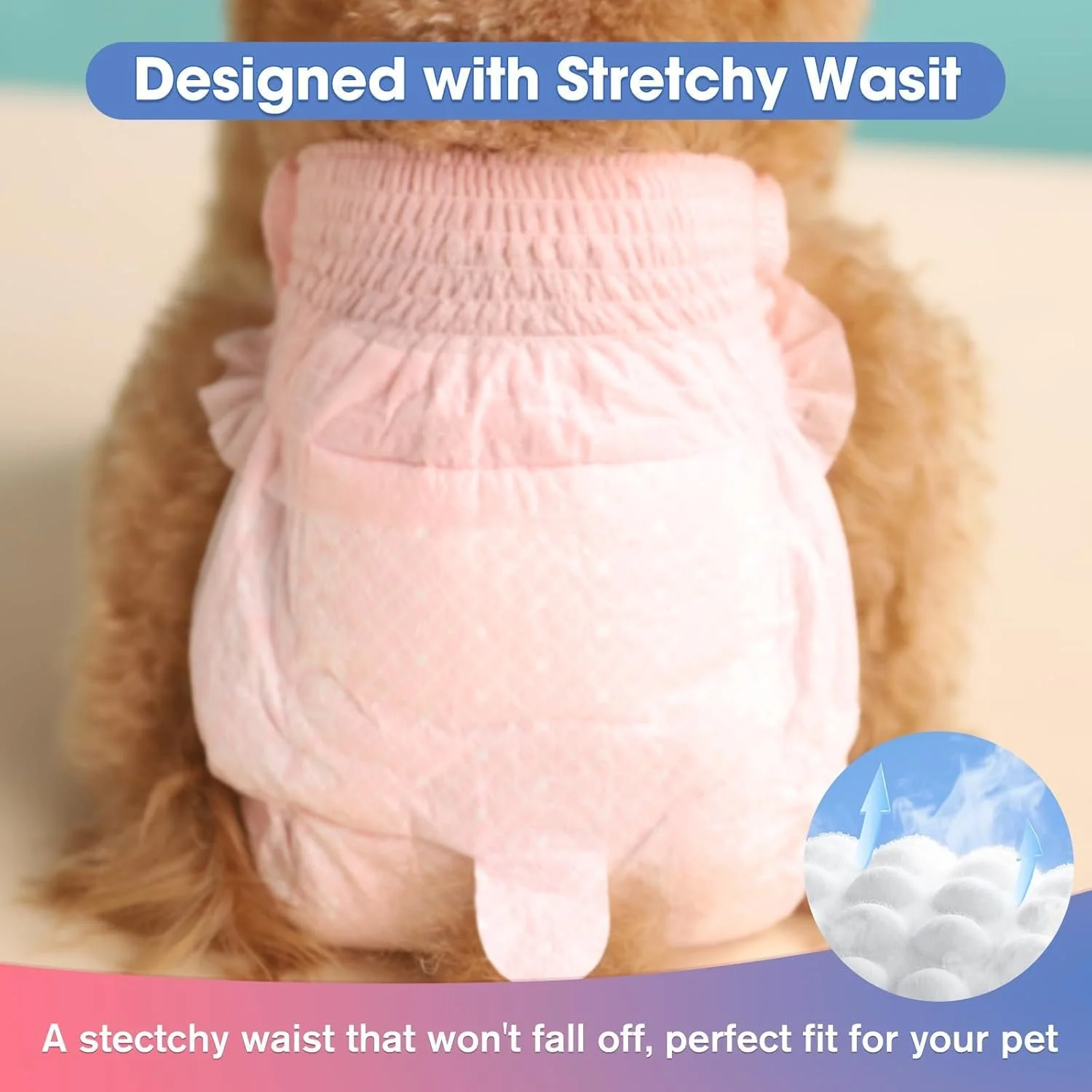 پوشک گربه، دور کمر کشسان برای گربه های نر و ماده - صورتی، فوق العاده جاذب و ضد نشت برای گربه ها و سگ ها (10، S) پوشک گربه، دور کمر کشسان برای گربه های نر و ماده - صورتی، فوق العاده جاذب و ضد نشت برای گربه ها و سگ ها (10، S)