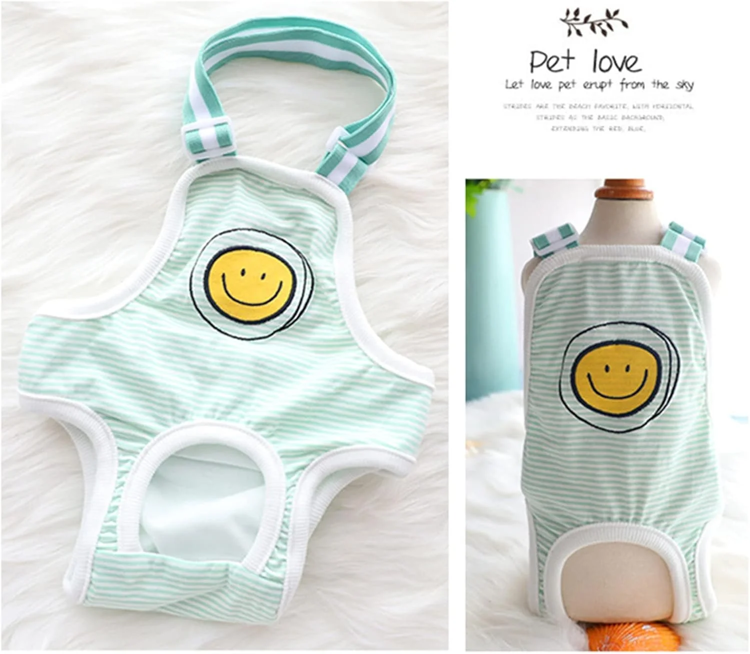 شورت بهداشتی سگ با بند شانه ای، شورت سگ قابل شستشو با توری تنفسی، شکم بند سگ قابل استفاده مجدد برای سگ های ماده تدی یورکشایر