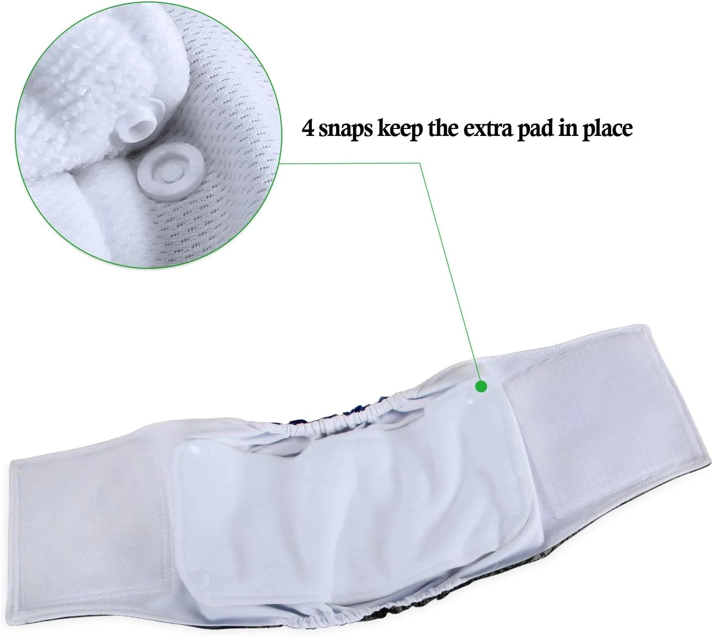 پدهای پوشکی سگ نر Teamoy، پدهای آستر کمربند شکمی سگ قابل استفاده مجدد (بسته 6 عددی)